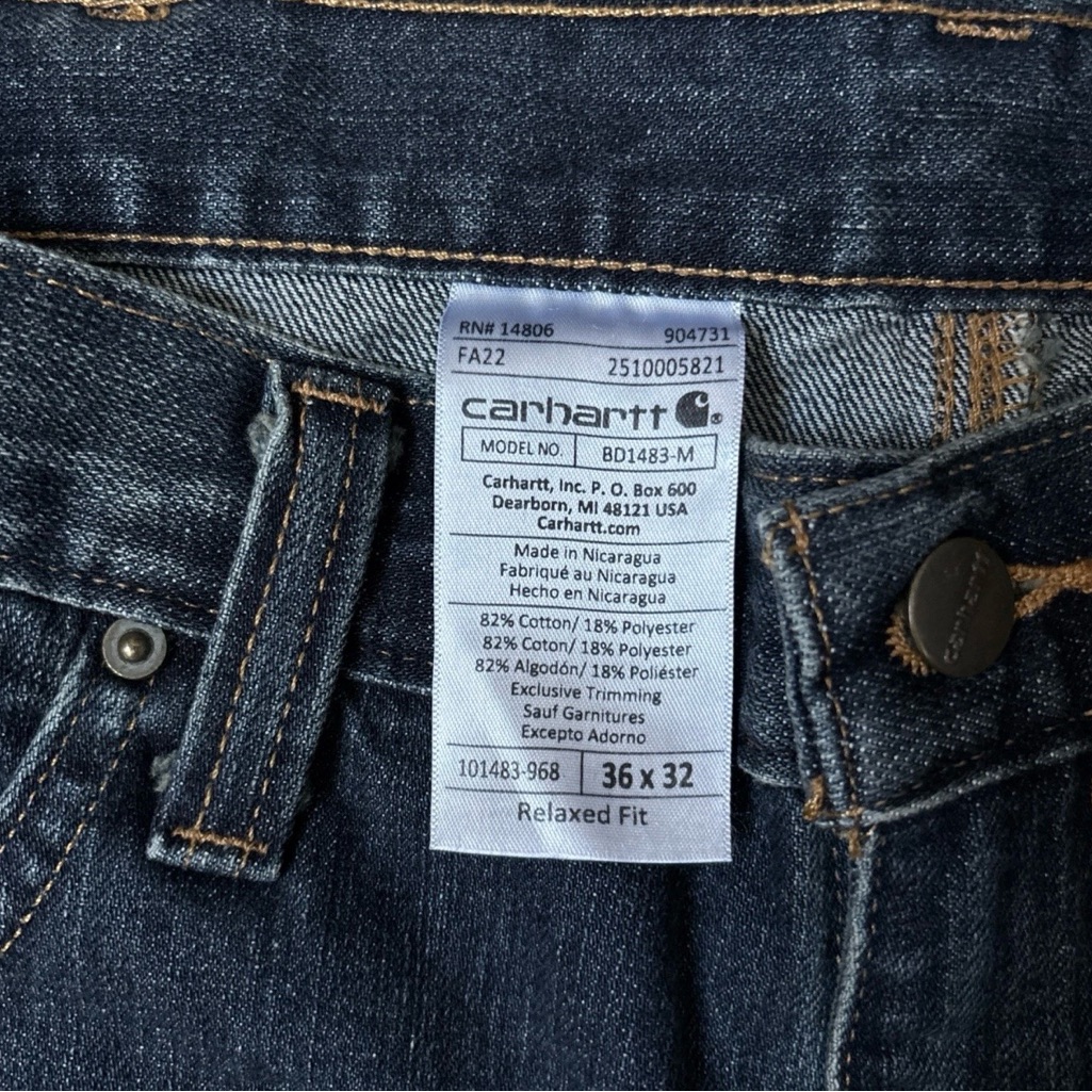 Carhartt Dark Indigo Relaxed Fit Jeans  Dark Blue